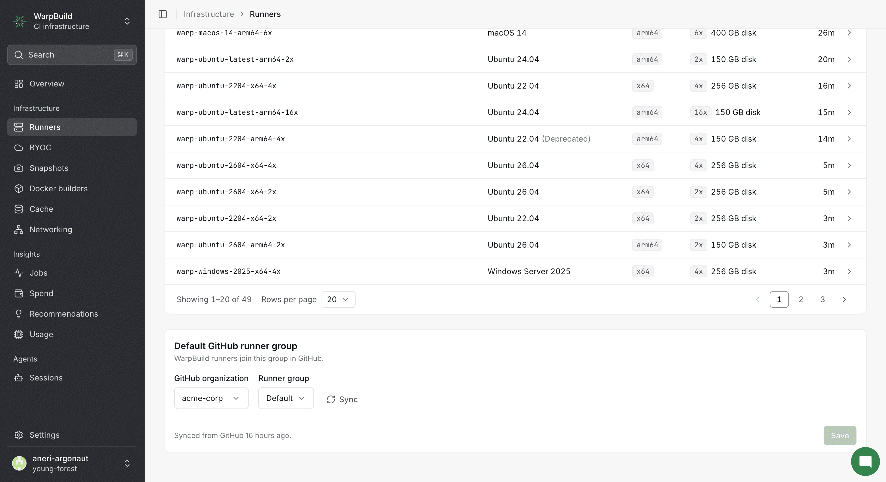 Github Runner Group