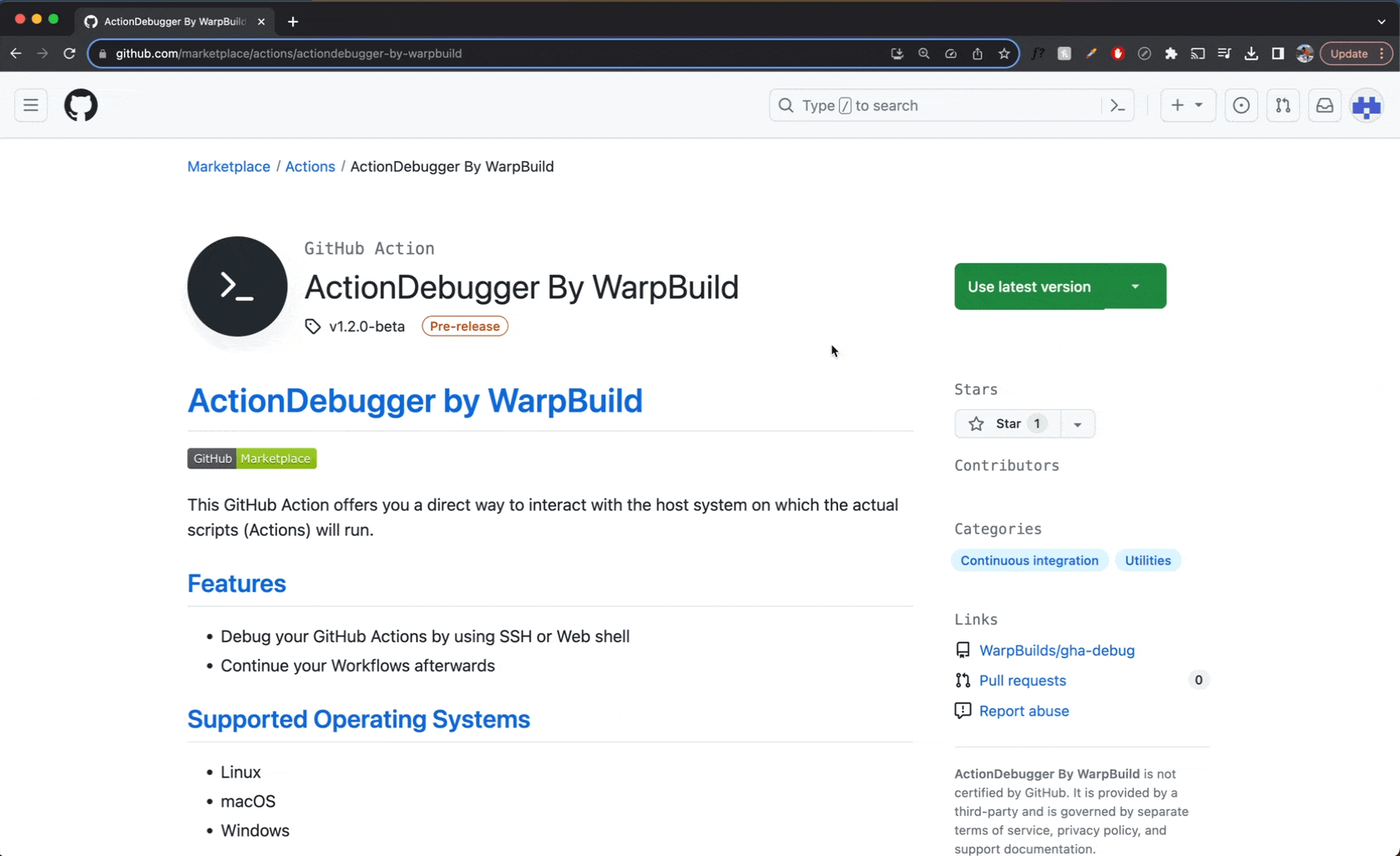 Example WarpBuild Syntax