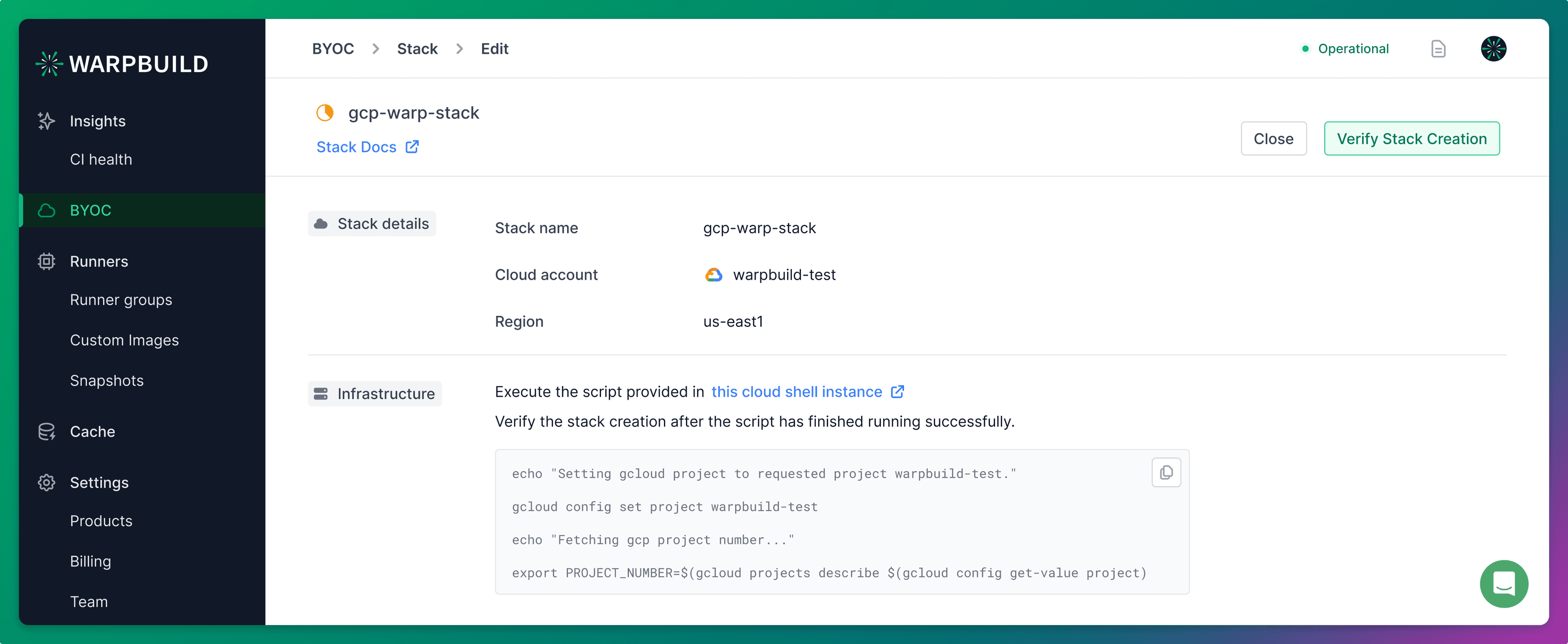 Create Stack