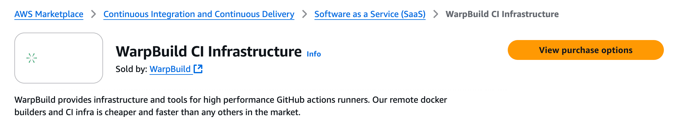 AWS Marketplace Product Page