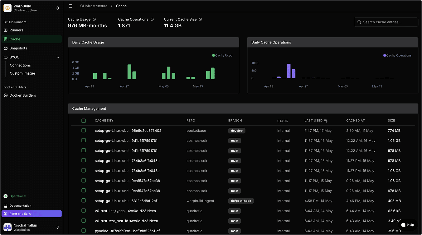 WarpBuild Cache